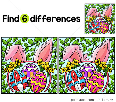 Easter Egg Bunny Ear Headband Find The Differences 99178976