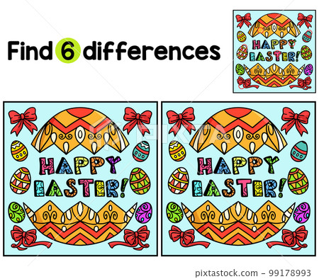 Happy Easter Find The Differences 99178993