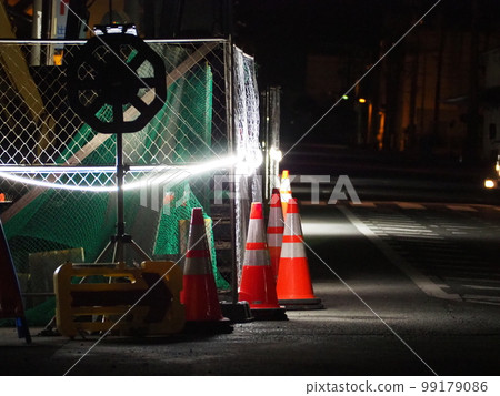 Night construction site Night construction site 99179086