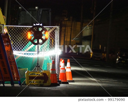 Night construction site Night construction site 99179090