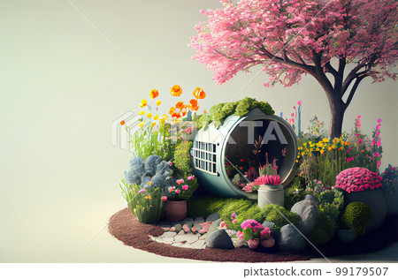 Spring pastoral illustration 99179507