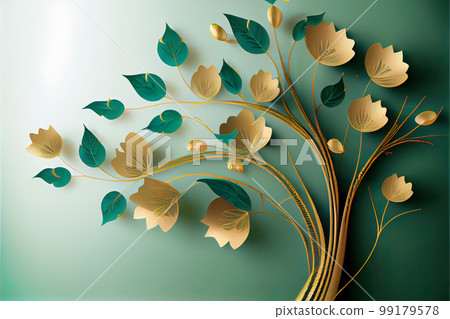 spring tree with leaves spring tree with leaves 99179578