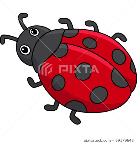 Ladybug Cartoon Colored Clipart Illustration 99179648