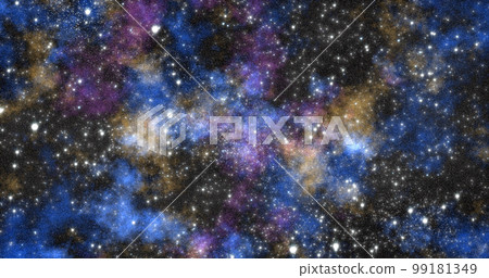 Abstract space background from the galaxy and bright glowing stars and constellations. Video 4k 99181349