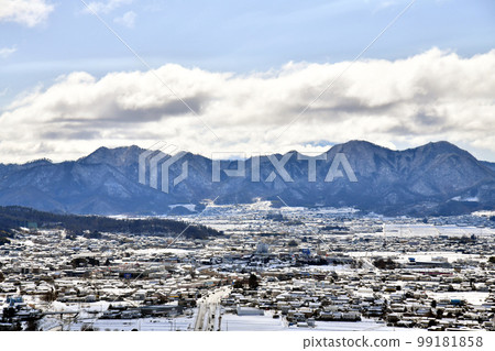 Looking towards Mt. Tokko (Ueda City, Nagano Prefecture) [February 2023] 99181858