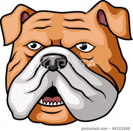 Cute bulldog head mascot character Cute bulldog head mascot character 99181899