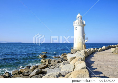 Tahara City Irago Cape Lighthouse in sunny weather Tahara City Irago Cape Lighthouse in sunny weather 99182022