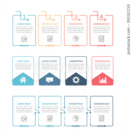 Infographic Templates with Four Steps Infographic Templates with Four Steps 99182158