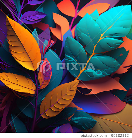 Vibrant art background. Digital generated wallpaper design with flowers. Vibrant art background. Digital generated wallpaper design with flowers. 99182312