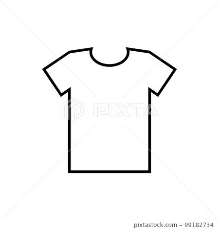 T-shirt icon on white. T-shirt icon on white. 99182734