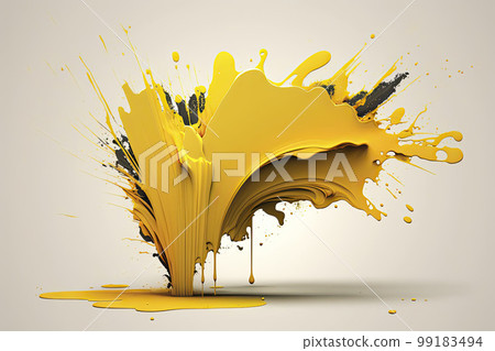 Colorful brush stroke. Bright abstract background. Generative AI. 99183494