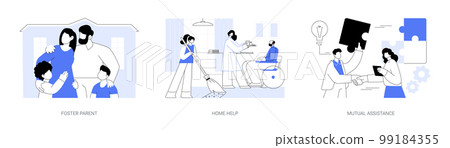 Social responsibility abstract concept vector illustrations. 99184355