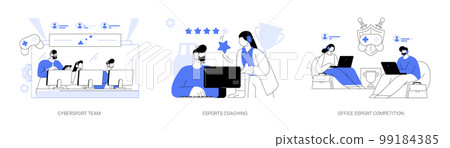 E-games tournament abstract concept vector illustrations. 99184385