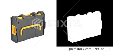 professionsl tools case perspective view 3d render on white with alpha 99185092
