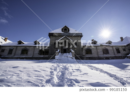 Exterior view of ruined and abondened Catherine Palace in Kars, Turkey. Exterior view of ruined and abondened Catherine Palace in Kars, Turkey. 99185150