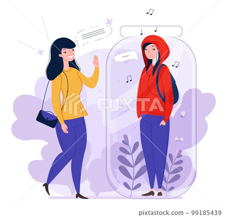 Introvert and extravert type people mindset vector Introvert and extravert type people mindset vector 99185439