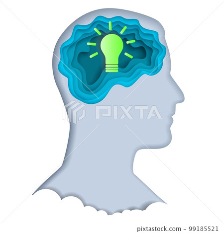 New idea concept vector paper cut illustration New idea concept vector paper cut illustration 99185521