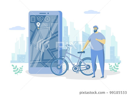 Fitness tracker, vector flat style design illustration 99185533