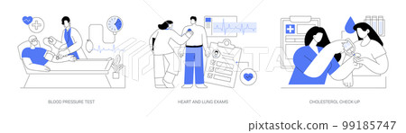 Medical check-up abstract concept vector illustrations. Medical check-up abstract concept vector illustrations. 99185747