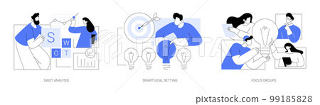 Business analysis instruments abstract concept vector illustrations. 99185828