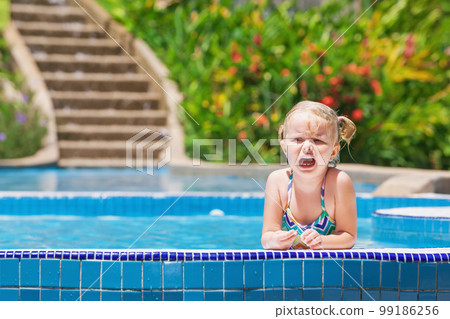 Portrait of caucasian girl looking annoyed and unhappy. 99186256