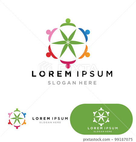 People group ,team friends logo vector 99187075