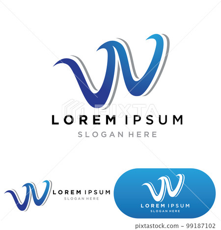 W Letter Logo Template 99187102