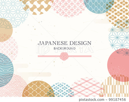 Spring Japanese pattern frame background 99187456