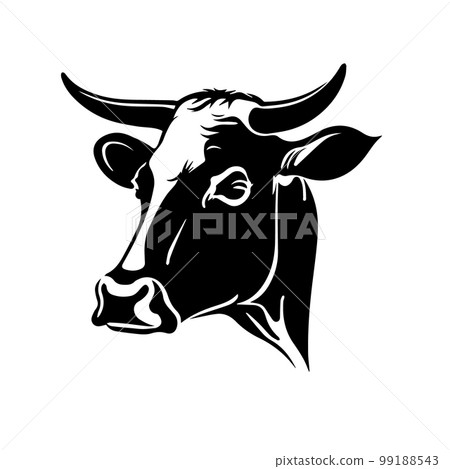 Black angus logo design template. cow, bull logo design.  99188543