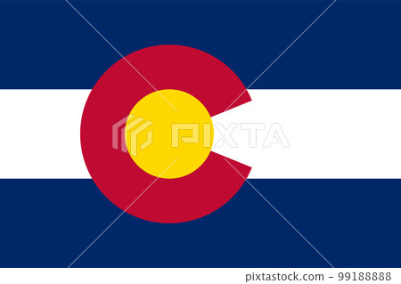 Flag of Colorado state (United States of America, U.S.A. or USA, North America) Flag of Colorado state (United States of America, U.S.A. or USA, North America) 99188888