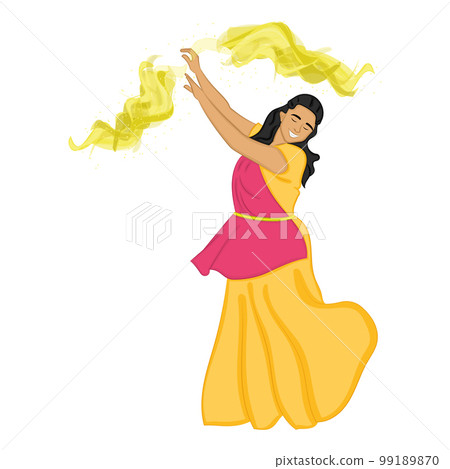 Isolated female character playing with powders Vector Isolated female character playing with powders Vector 99189870