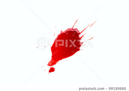 Drops of blood on white background. 99189988