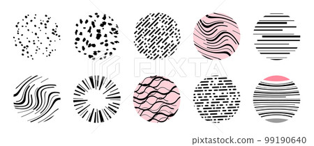 Big Set of Hand drawn doodle circle Abstract Patterns. Big Set of Hand drawn doodle circle Abstract Patterns. 99190640
