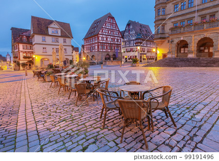 Rothenburg ob der Tauber. Old famous medieval at sunset. Rothenburg ob der Tauber. Old famous medieval at sunset. 99191496