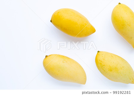 Top view of Mango, Tropical fruit juicy and sweet. Top view of Mango, Tropical fruit juicy and sweet. 99192281