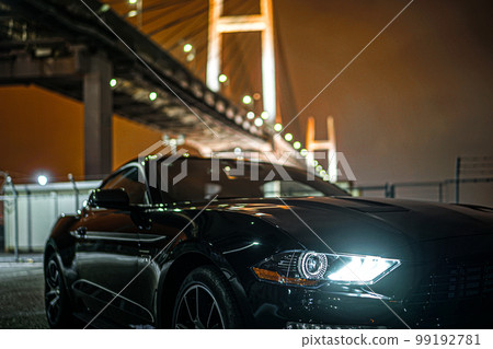 Cool sports car headlight image Cool sports car headlight image 99192781