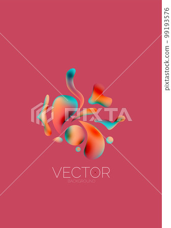 Fluid water drop shape composition abstract background. Vector illustration for banner background or landing page 99193576