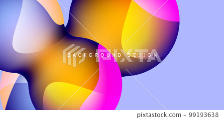 Spheres and circles abstract background, trendy colorful design. Vector Illustration For Wallpaper, Banner, Background, Card, Book Illustration, landing page 99193638