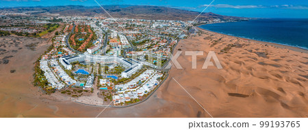 Hotel Riu Palace from above. Luxury grand accommodation with beautiful scenery of the famous desert dunes. Hotel Riu Palace from above. Luxury grand accommodation with beautiful scenery of the famous desert dunes. 99193765