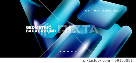 Tech minimal geometric wallpaper. Creative abstract background. Vector illustration for wallpaper banner background or landing page 99193891