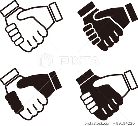 Handshake pictogram set 99194220