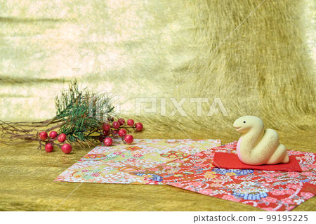 Snake New Year's card background material 99195225