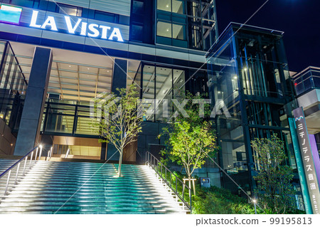 【東京都市風光】東京灣畔的城市夜景（Michino Terrace Toyosu） 99195813