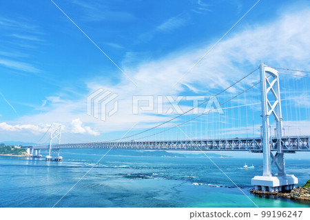 Tokushima Prefecture Blue Sky Naruto Kaikyo Bridge Tokushima Prefecture Blue Sky Naruto Kaikyo Bridge 99196247
