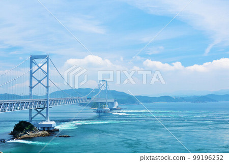 Tokushima Prefecture Blue Sky Naruto Kaikyo Bridge 99196252