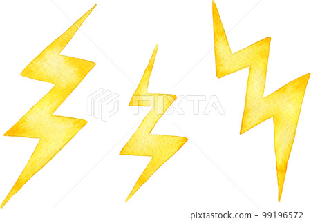 Electricity and lightning watercolor illustration 99196572