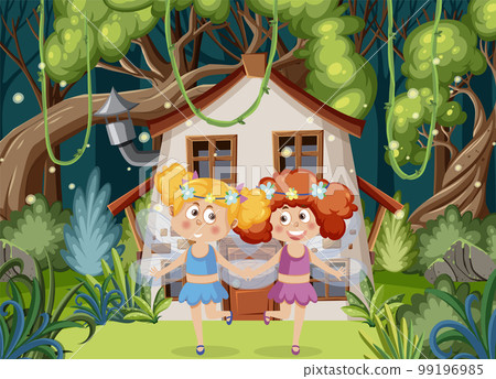 Fairies in fairy tales forest 99196985