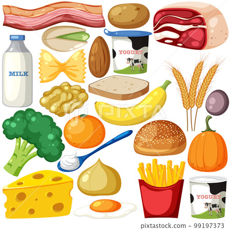 Food vegetable and fruit seamless pattern 99197373