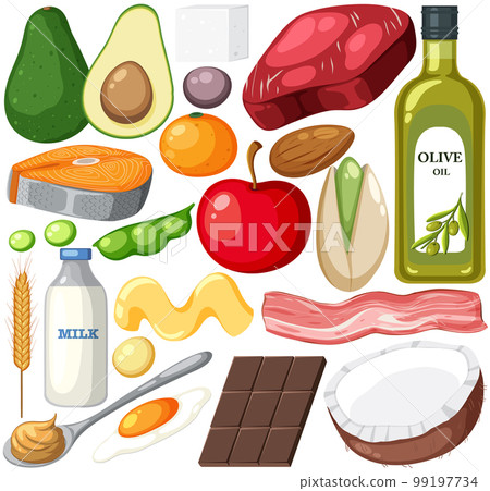 Food vegetable and fruit seamless pattern 99197734