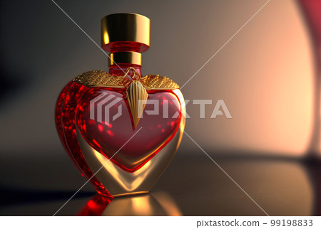 Heart Shaped Perfume Bottle - Generative AI. 99198833
